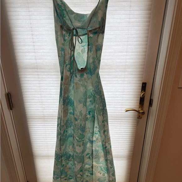 RESA Aqua Floral Backless Dress - Picture 2 of 10